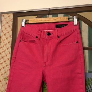 Rag & Bone hot pink skinny Jean (tag says 25) measures 26”